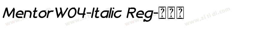 MentorW04-Italic Reg字体转换